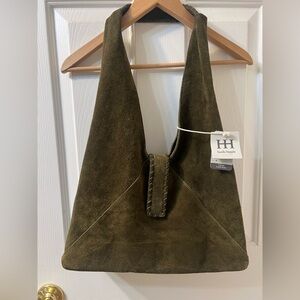 Haute Hippie Suede Triangle Hobo